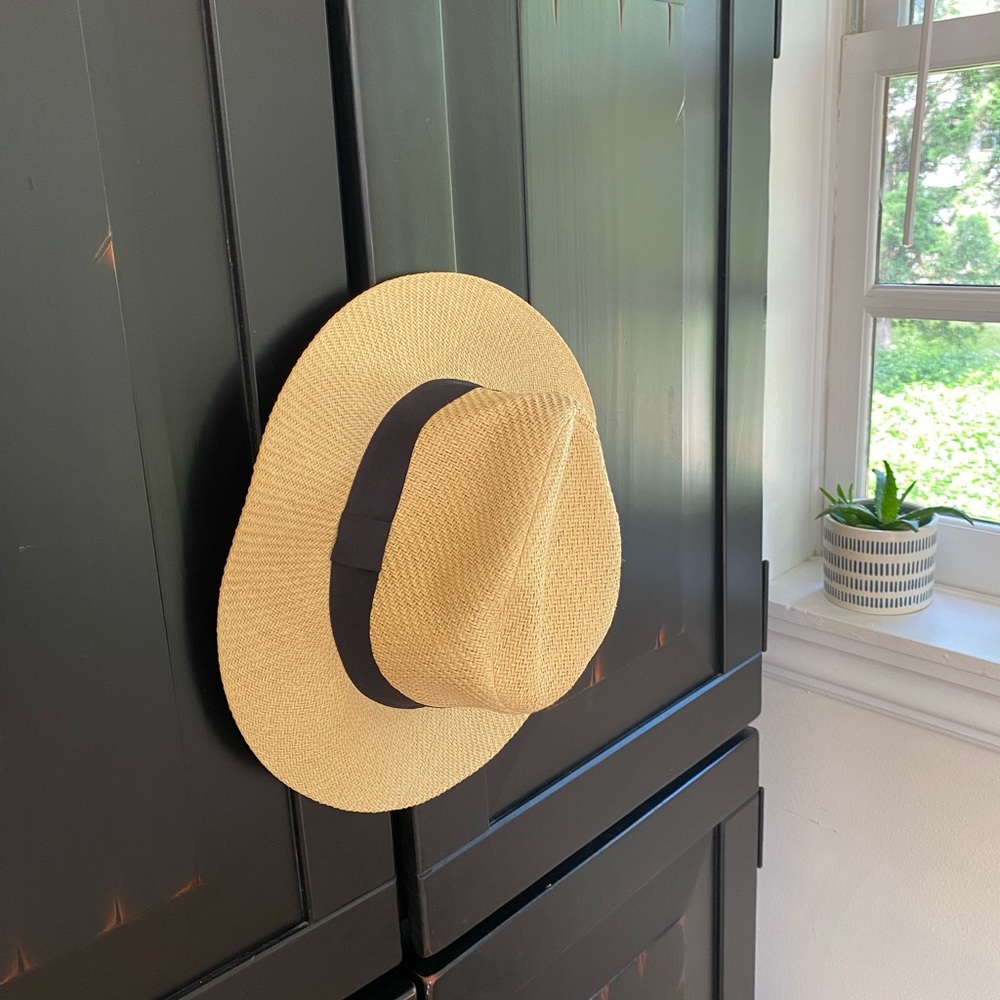 Jacobson Hat.  Never worn Panama straw hat with black ribbon